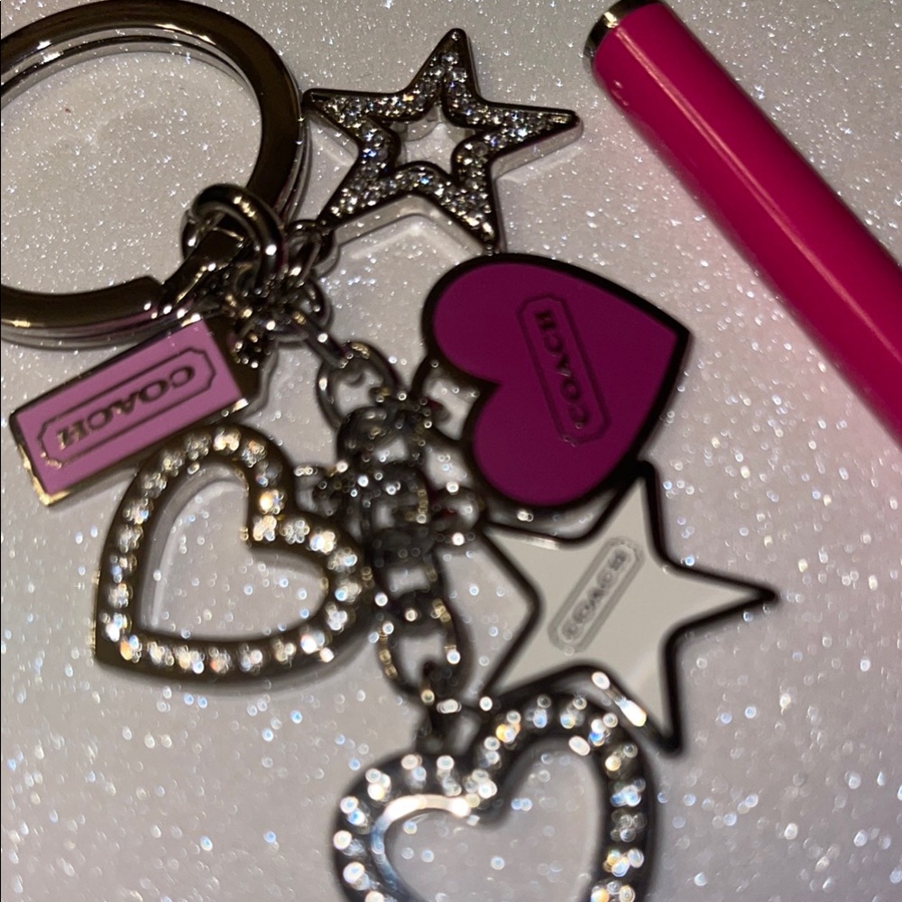 Coach Pink Keychain and Pen Set - Picture 2 of 6
